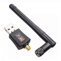 Wi-Fi адаптер Selenga RTL8811 2.4 ГГц 150Мбит USB 802.11 для DVB-T2 приставок с антенной черный