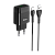 Сетевое З/У HOCO C72Q 1USB 2.4A 18W QC3.0 с кабелем Type-C черный (1/30/180)