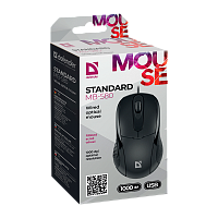 Мышь проводная Defender MB-580 Standard классическая USB черный (1/100)