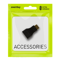 Переходник Smartbuy A115 miniHDMI (m)-HDMI (f) пластик черный (1/1000)