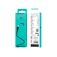Кабель Borofone BX16 USB (m)-Type-C (m) 1м 2.0A ПВХ черный (1/648)