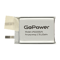 Аккумулятор Li-Pol GoPower LP502030UN 3.7V 250mAh без защиты (1/10)