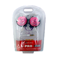 Наушники L-PRO AP Q 68 MP клипсы цвет pink10\120