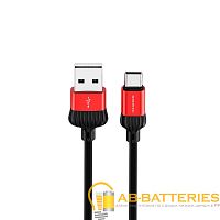 Кабель Borofone BX28 USB (m)-Type-C (m) 1м 3.0A ПВХ красный (1/360)