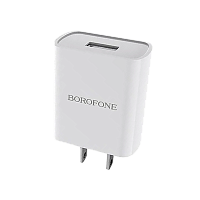 Сетевое З/У Borofone BA20 1USB 2.1A американская вилка белый (1/65/260)