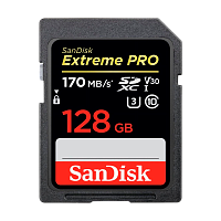 Карта памяти SD SanDisk Extreme Pro 128GB Class10 UHS-I (U3) 95 МБ/сек V30