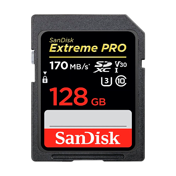 Карта памяти SD SanDisk Extreme Pro 128GB Class10 UHS-I (U3) 95 МБ/сек V30