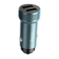 Автомобильное З/У HOCO Z49 2USB 2.4A с кабелем Type-C серый (1/13/130)
