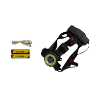 Фонарь налобный Без бренда HT-560 (Т105-Т6) COB от прикуривателя и от сети черный