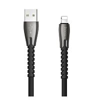 Кабель HOCO U113 USB (m)-microUSB (m) 1.2м 2.4A силикон черный (1/30/300)