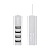 USB-Хаб HOCO HB1 4USB USB (m) серебряный (1/12/120)
