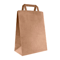 Пакет Aviora 32см x 28см бумага с плоскими ручками крафт