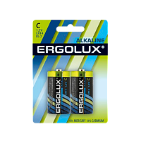 Батарейка Ergolux LR14 C BL2 Alkaline 1.5V (2/12/96) 