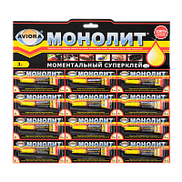 Супер-клей Aviora МОНОЛИТ 3г универсальный BL12 (12/288)
