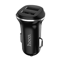 Автомобильное З/У HOCO Z1 2USB 2.1A черный (1/32/128)