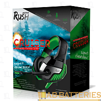 Наушники полноразмерные Smartbuy Rush CRUISER с микр. игровые черный зеленый (1/20) 