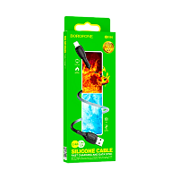 Кабель Borofone BX86 USB (m)-Lightning (m) 1м 2.4A силикон черный (1/360)