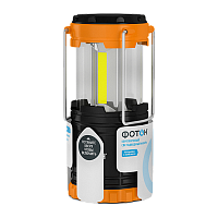 Фонарь туристический Фотон С-450 3W от батареек IP65 черный оранжевый (1/10/60)