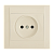 Розетка Makel Defne 1гн. 16A Б/З кремовый 42010022 (1/12)