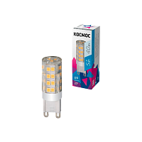 Лампа светодиодная Космос G9 5W 4500К 220V капсула прозрачная (1/100/1000)