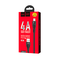 Кабель HOCO U53 USB (m)-microUSB (m) 1.2м 4.0A нейлон черный (1/22/220)
