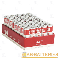 Батарейка Smartbuy ONE ECO LR6 AA Shrink 40 Alkaline 1.5V (40/720)