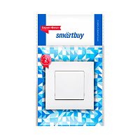 Выключатель Smartbuy Вега 1-клав.10A белый (1/10/100)