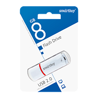 Флеш-накопитель Smartbuy Crown 8GB USB2.0 пластик белый 