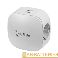 Разветвитель ЭРА SP 3р.С/З 16A 2USB белый (1/6/36)