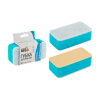 Губка для ванной Рыжий кот "2 в 1" 140х70х40мм (1/32)