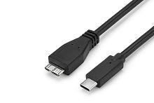 Кабель GoPower Type-C (m)-microUSB-B (m) 0.5м ПВХ черный Premium Zip-Lock c подвесом (1/200)