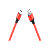 Кабель HOCO X14 USB (m)-Type-C (m) 1.0м 2.0A нейлон красный черный (1/33/330)