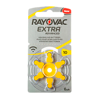 Батарейка Rayovac Extra ZA10 BL6 Zinc Air 1.45V (6/60/600)