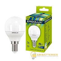 Лампа светодиодная Ergolux G45 E14 11W 4500К 172-265V шар (1/10/100)