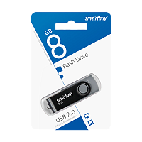 Флеш-накопитель Smartbuy Twist 8GB USB2.0 пластик черный 