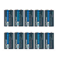 Батарейка GoPower Крона 6LR61 Shrink 1 Alkaline 9V (1/10/240)