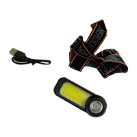 Фонарь налобный Без бренда HT-119 от аккумулятора 2 режима черный