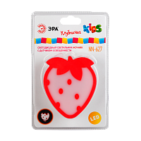 Ночник ЭРА NN-627 3LED 0.5W 220V в розетку с фотосенсором красный (1/12)