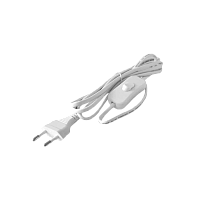 Кабель питания Прогресс для бра 1.7м 10A 2x0.5мм² с переключателем белый (1/200)