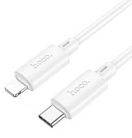 Кабель HOCO X88 Lightning (m)-Type-C (m) 1м 2.4A силикон QC3.0 белый без упаковки