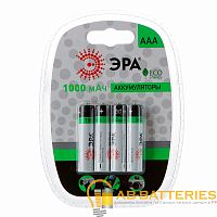 Аккумулятор бытовой ЭРА HR03 AAA BL4 NI-MH 1000mAh (4/40/480/19200) 