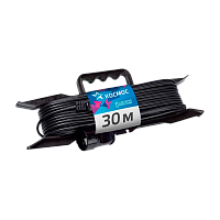 Удлинитель Космос 1р.С/З 16A 30.0м ПВС 2x1.5мм² на рамке (1/8)