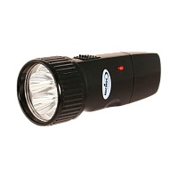 Фонарь туристический Космос 104 5LED от аккумулятора прямая подзарядка черный (1/12/72)