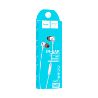 Наушники внутриканальные HOCO M16 с микр. серебряный (1/30/300)