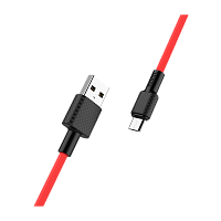 Кабель HOCO X29 USB (m)-microUSB (m) 1м 2.0A TPE красный (1/33/330)