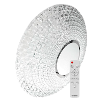 Светильник настенно-потолочный Космос CRYSTAL Premium 75W 230V LED накладной пульт ДУ белый (1/5)