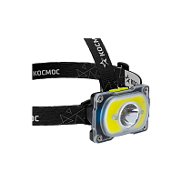 #Фонарь налобный Космос 507Lit 3WXPELED+5WCOBLED от аккум IP54 4 режима черный (1/25/100)