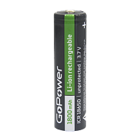 Аккумулятор Li-ion GoPower ICR18650 PC1 3.7V 1800mAh без защиты выс.конт. (1/80/160)