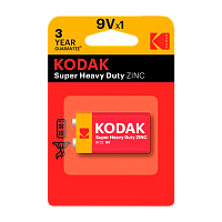 Батарейка Kodak Extra Крона 6F22 BL1 Heavy Duty 9V (1/10/50/10200)