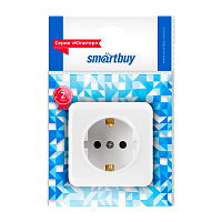 Розетка Smartbuy "Юпитер" 1гн. 16A С/З керамика белый